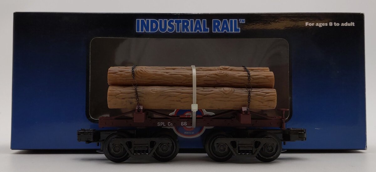 Atlas 1004003-2 O Gauge 3-Rail Sugar Pine Skeleton Log Car w/ Log Load #66 LN/Box