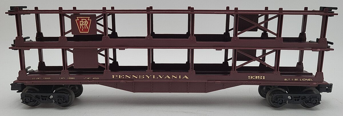 Lionel 6-9351 O Gauge Pennsylvania Auto Carrier VG/Box
