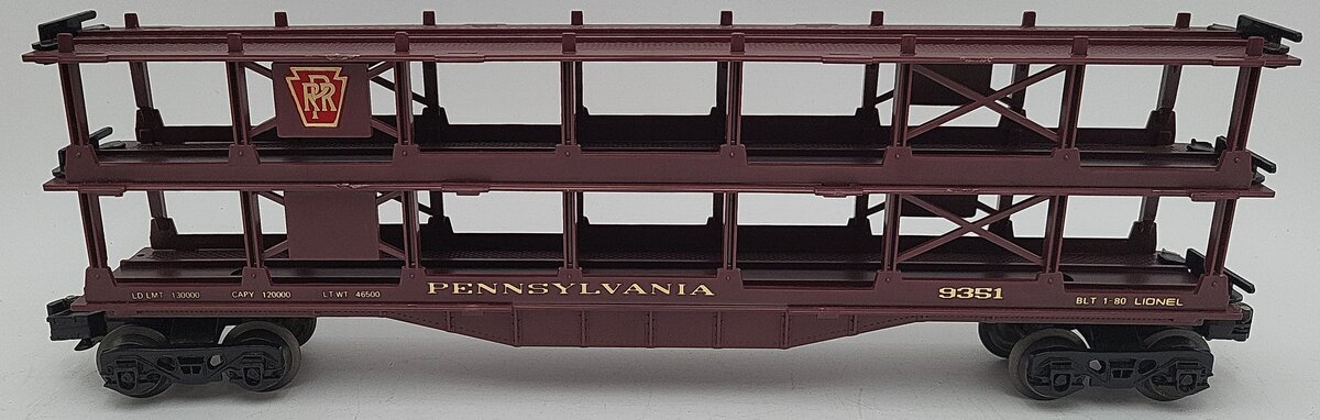 Lionel 6-9351 O Gauge Pennsylvania Auto Carrier VG/Box