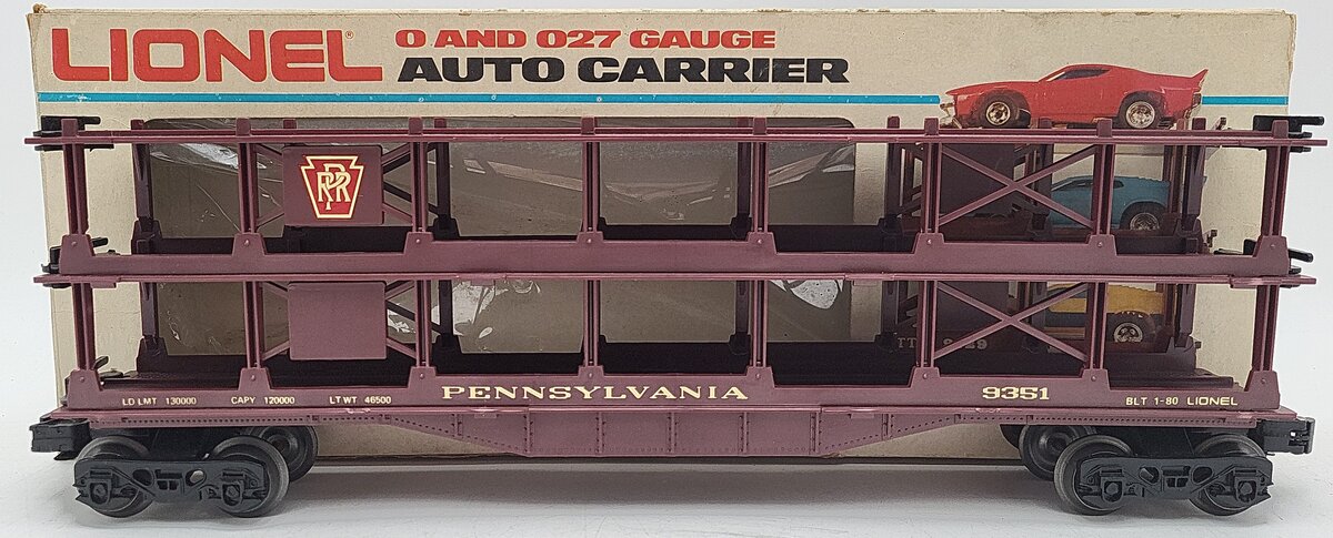 Lionel 6-9351 O Gauge Pennsylvania Auto Carrier VG/Box