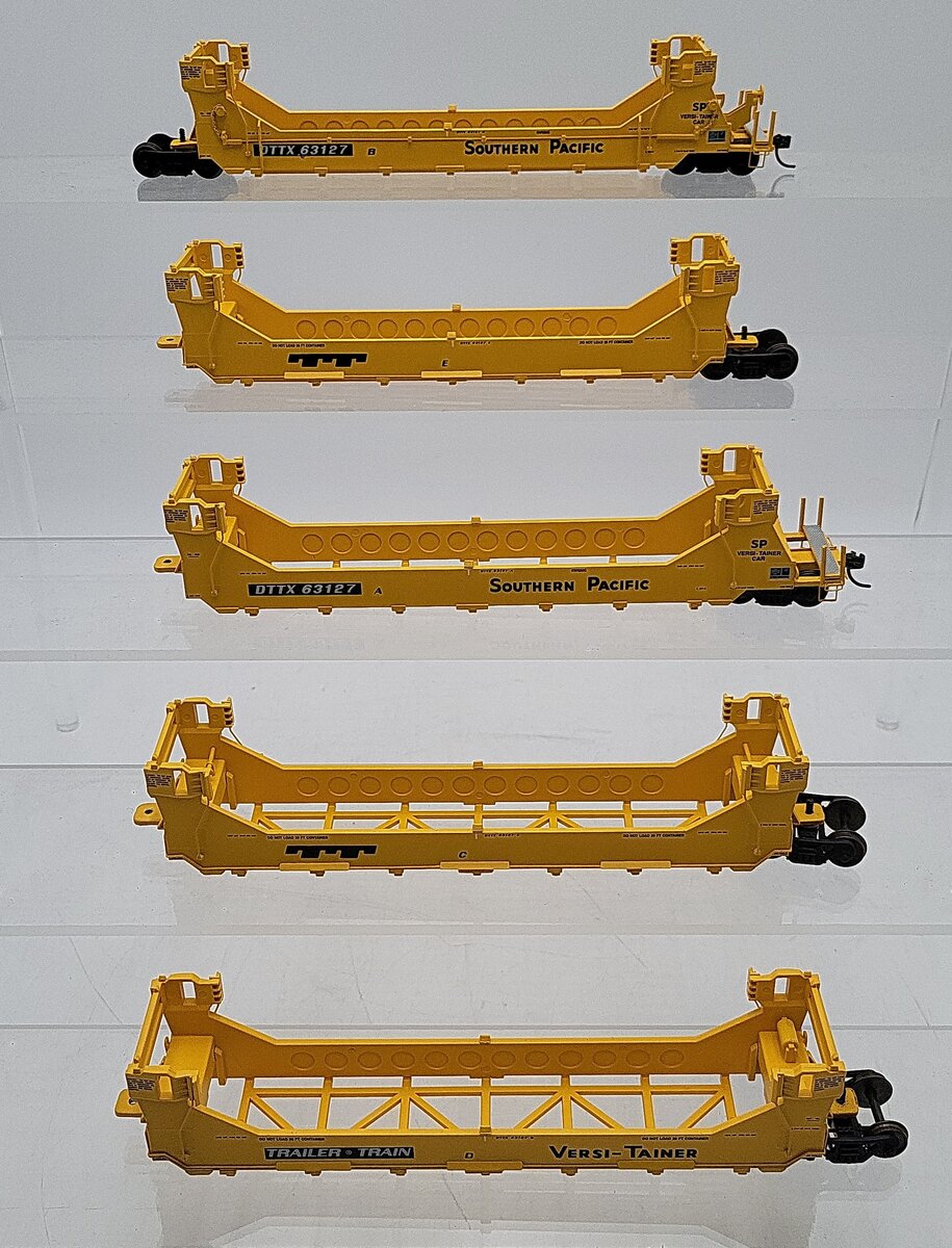 A-Line 47611-02 HO Scale Southern Pacific Twin-Stack Container 5 Car Set EX/Box