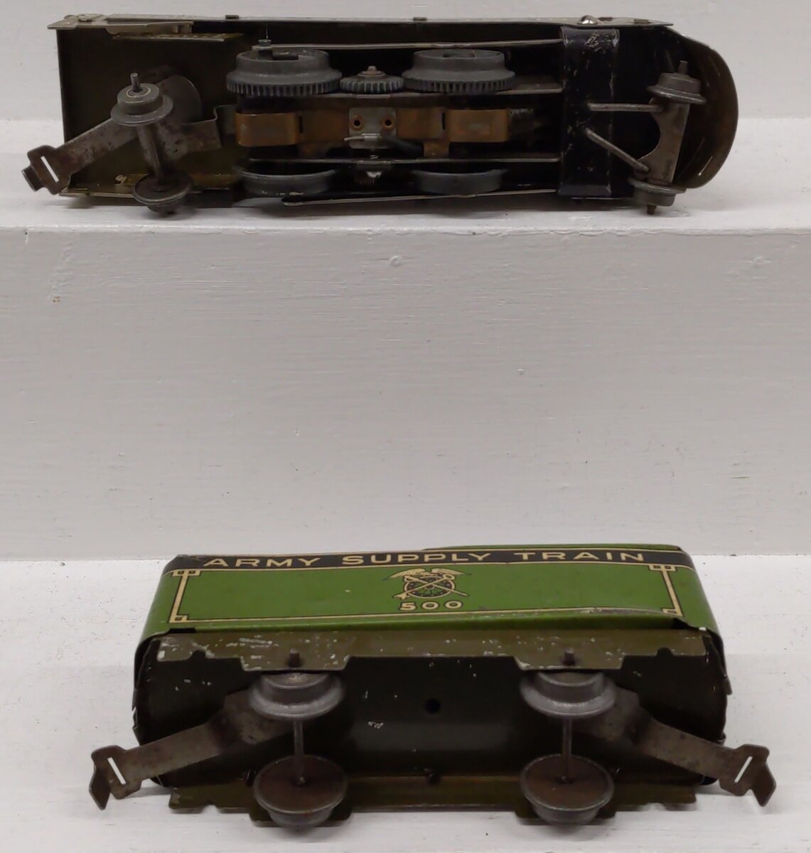 Marx 500 Vintage O Army Supply Train Steam Locomotive VG