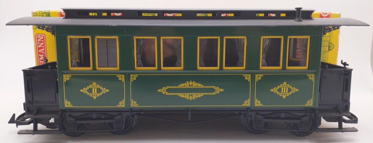 LGB 3060 G Scale Green 8-Wheel Passenger Car (No Lights) EX/Box
