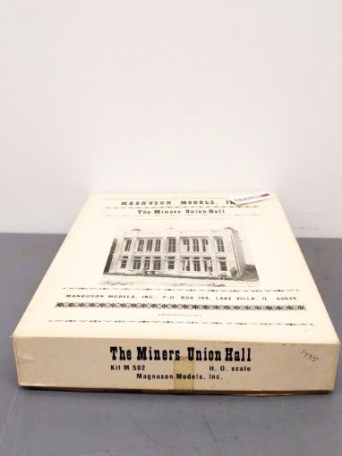 Magnuson Models M502 HO Scale Minors Union Hall Cast Resin Building Kit LN/Box