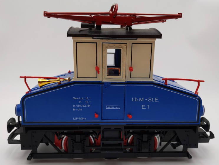 LGB 2030E G Scale Blue Steeple Cab Electric Locomotive/Box