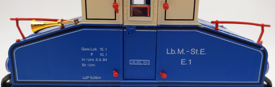 LGB 2030E G Scale Blue Steeple Cab Electric Locomotive/Box