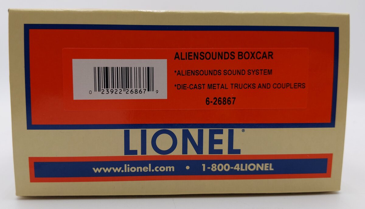 Lionel 6-26867 O Gauge Groom Lake Operating AlienSounds Boxcar LN/Box
