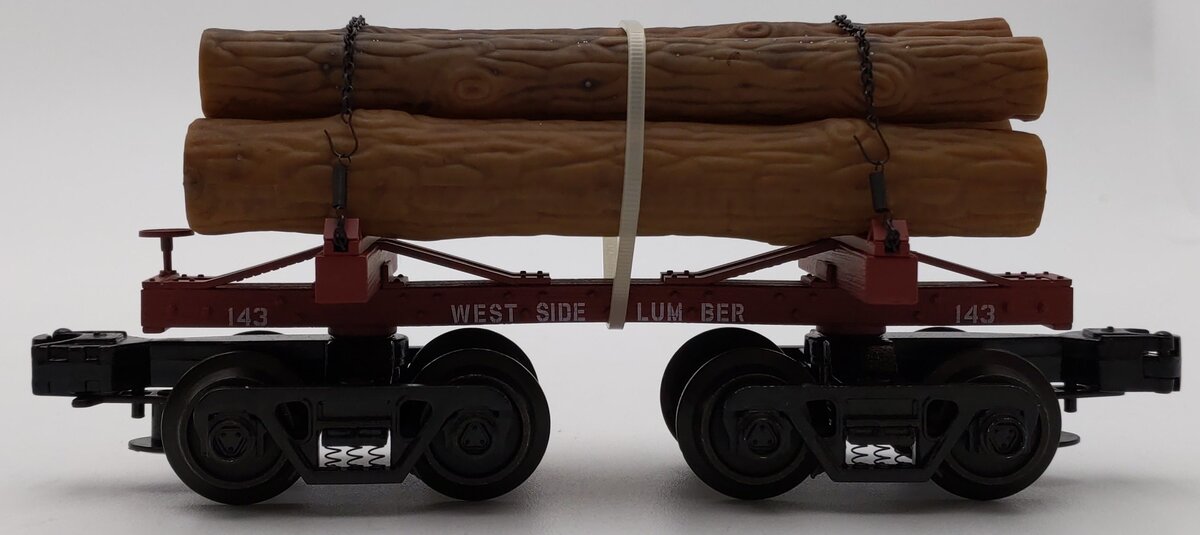 Industrial Rail 1004004-2 O Gauge Westside Lumber Skeleton Log Car w/ Log Load LN/Box