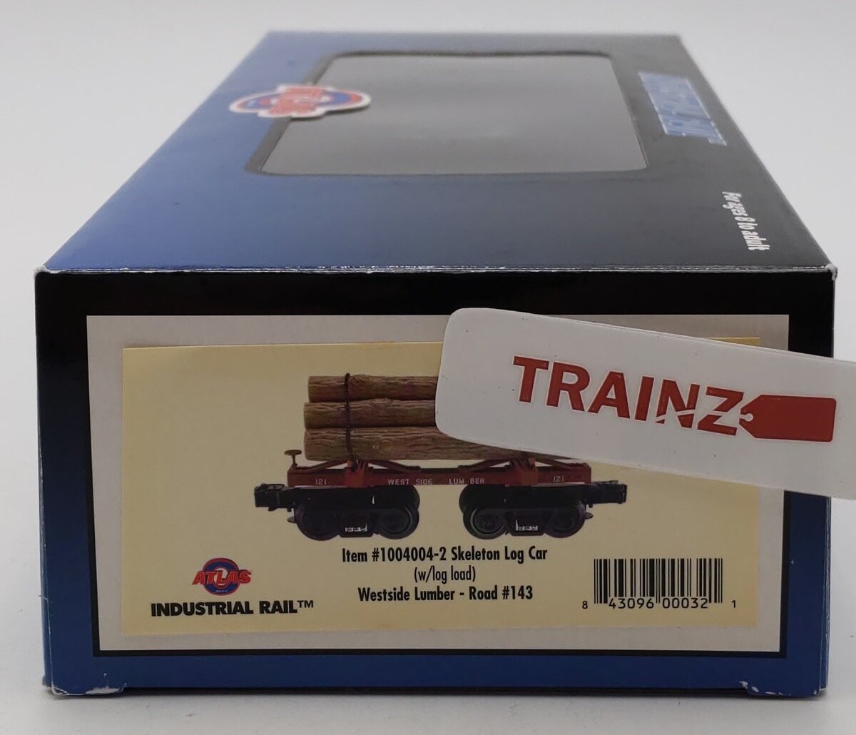 Industrial Rail 1004004-2 O Gauge Westside Lumber Skeleton Log Car w/ Log Load LN/Box