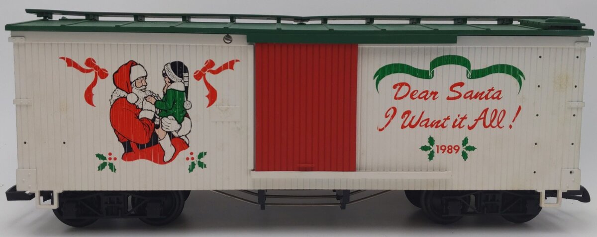 USA Trains 1989 G Santa I Want It All Boxcar EX/Box