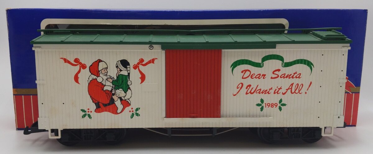 USA Trains 1989 G Santa I Want It All Boxcar EX/Box