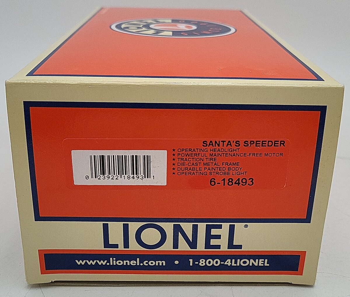 Lionel 6-18493 O Gauge Santa's Speeder #1 EX/Box
