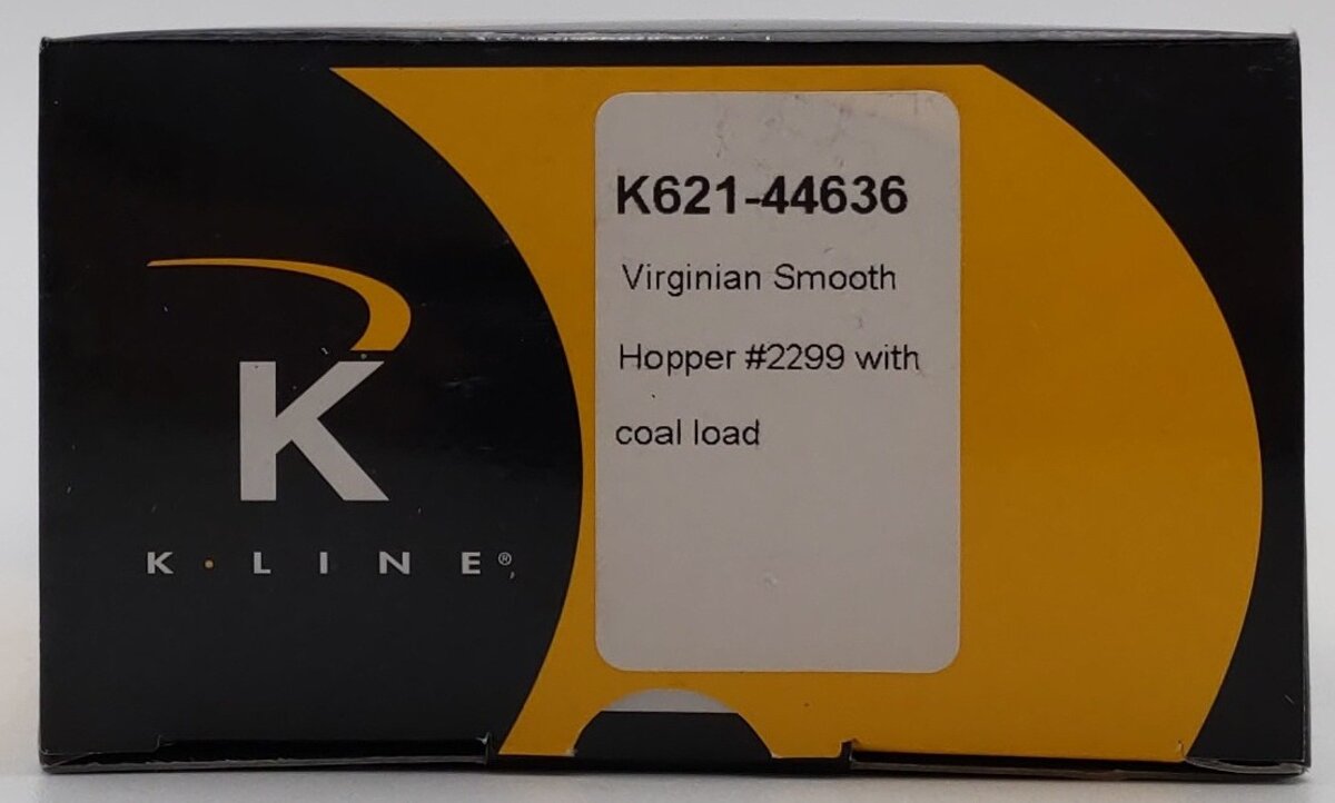 K-Line K621-44636 O Gauge Virginian Hopper w/Coal Load #2299 LN/Box