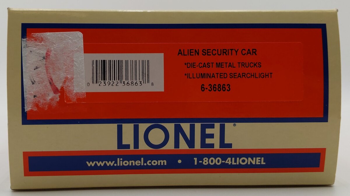 Lionel 6-36863 O Alien Security Operating Car W/ Lights NIB