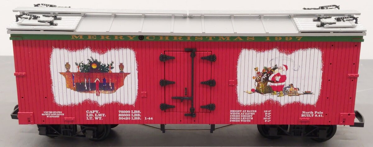 USA Trains R-13015 G Scale Christmas 1997 Reefer Car EX/Box