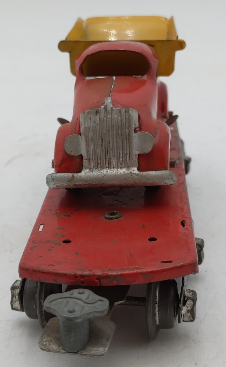 Marx O Vintage Flat Car w/ Side-Dump Truck VG