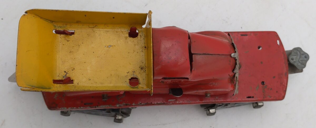 Marx O Vintage Flat Car w/ Side-Dump Truck VG