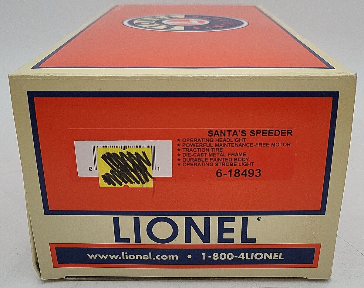 Lionel 6-18493 O Gauge Santa's Speeder #1 EX/Box