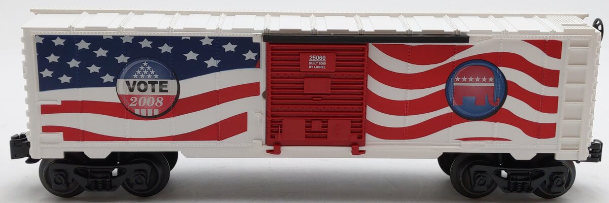 Lionel 6-25060 O Gauge Republican 2008 Election Boxcar LN/Box