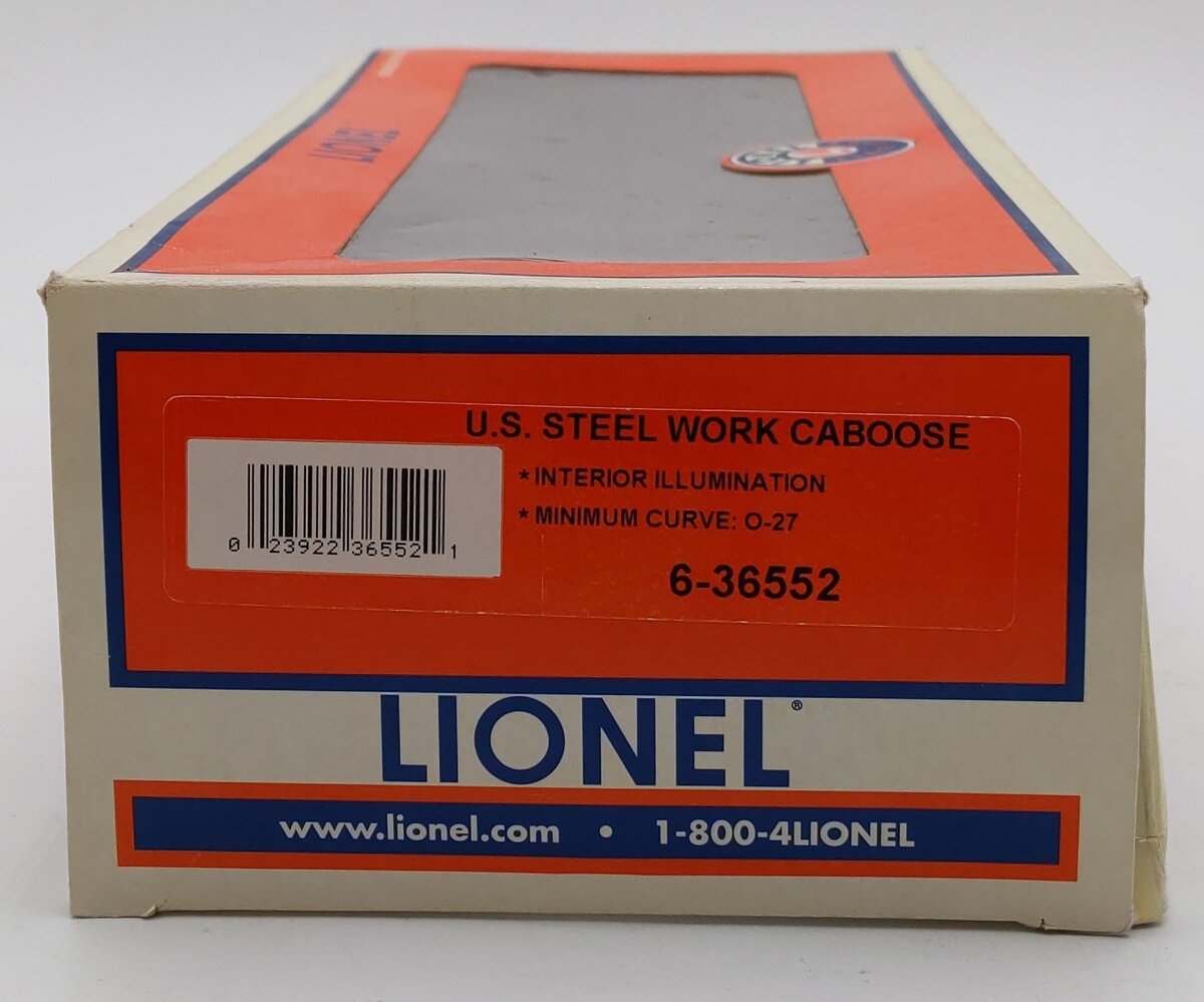 Lionel 6-36552 O Gauge US Steel Work Illuminated Caboose #36552 LN/Box