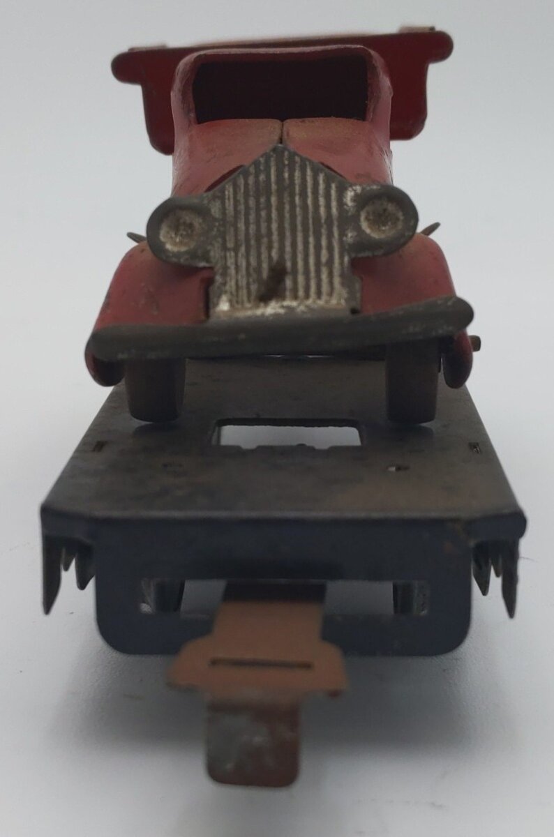 Marx 562 Vintage O Flatcar w/ Red Dump Truck VG