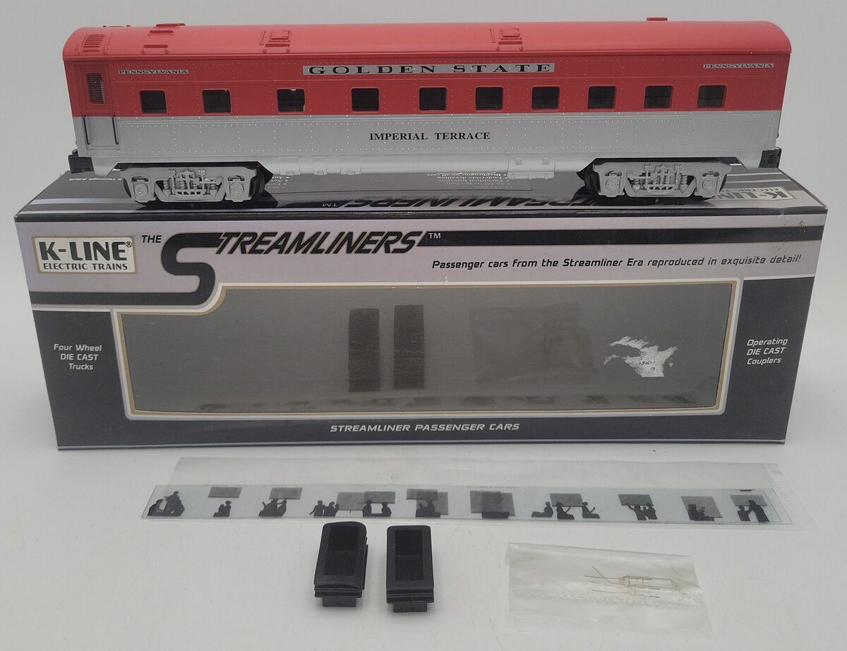 K-Line K4500-101B O Golden State "Imperial Terrace" Streamliner Pullman Car EX/Box