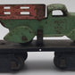 Marx 562 Vintage O Flatcar w/Green Truck With Green Light Red Bed VG