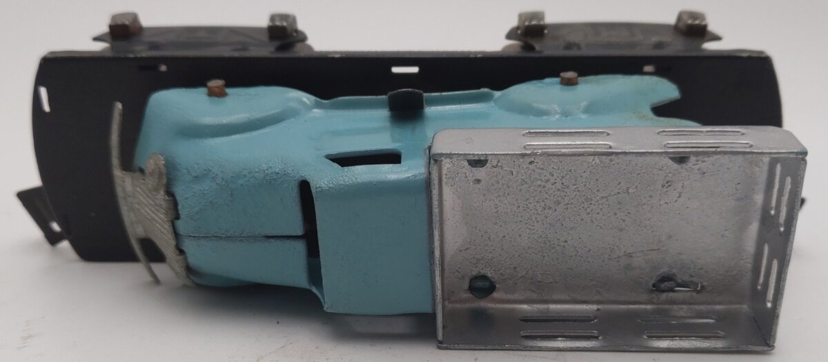 Marx 562 Vintage O Flatcar w/ Blue Dump with Gray Bed VG