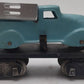 Marx 562 Vintage O Flatcar w/ Blue Dump with Gray Bed VG