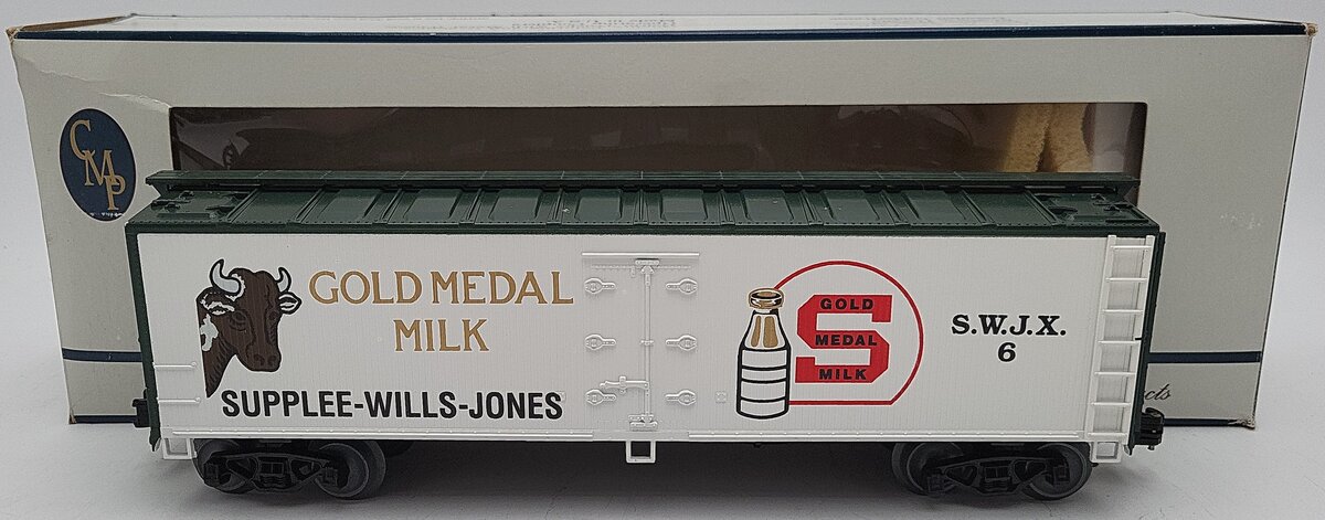 Crown Model Products O Gauge SWJX Gold Medal Milk Reefer Car #6 (3 Rail) VG/Box