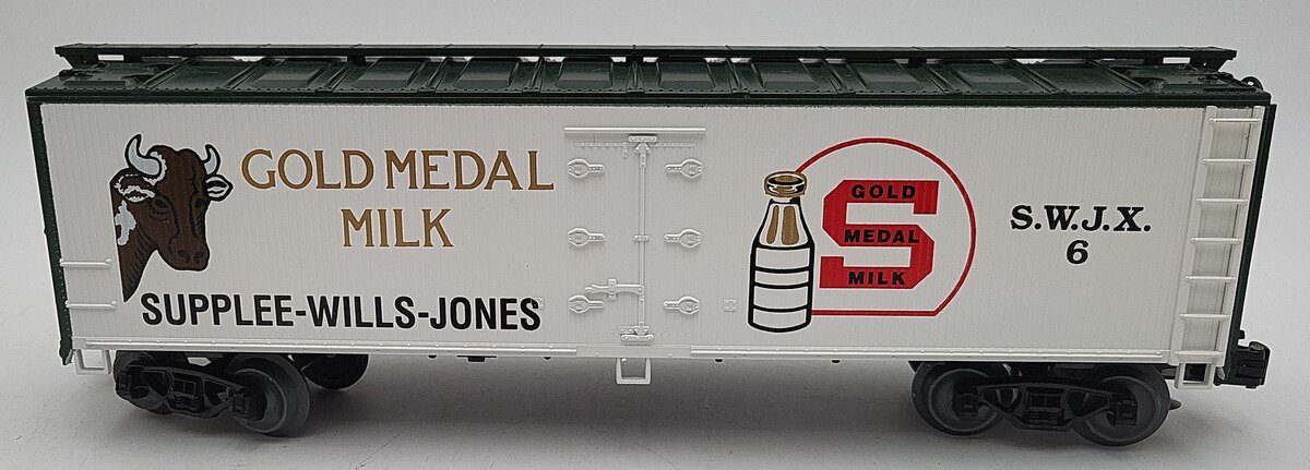 Crown Model Products O Gauge SWJX Gold Medal Milk Reefer Car #6 (3 Rail) VG/Box
