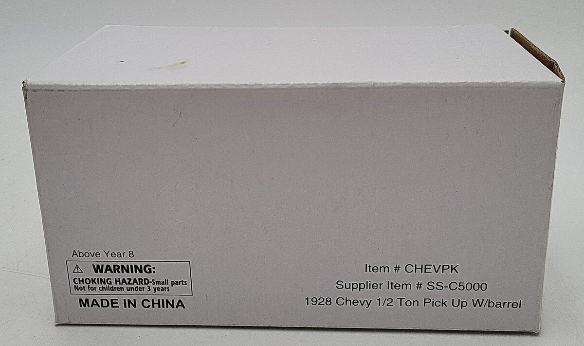 National Motors Museum Mint SS-C5000 1:32 1928 Chevy 1/2 Ton Pick Up W/Barrel LN/Box