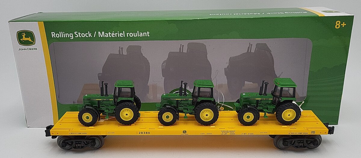 Lionel 2028380 John Deere Flatcar with Tractors EX/Box