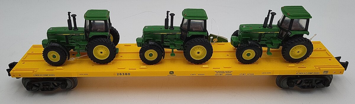 Lionel 2028380 John Deere Flatcar with Tractors EX/Box