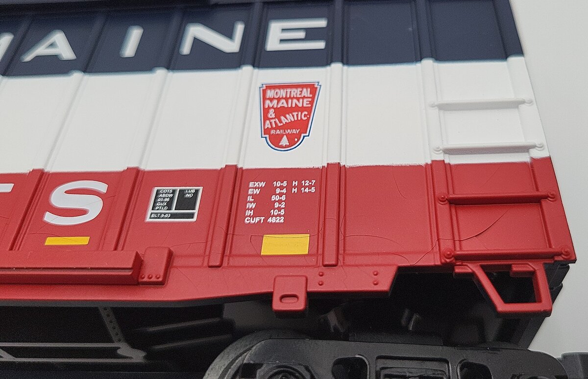 MTH 30-74631 O Gauge Montreal Maine & Atlantic 50' Modern Boxcar LN/Box