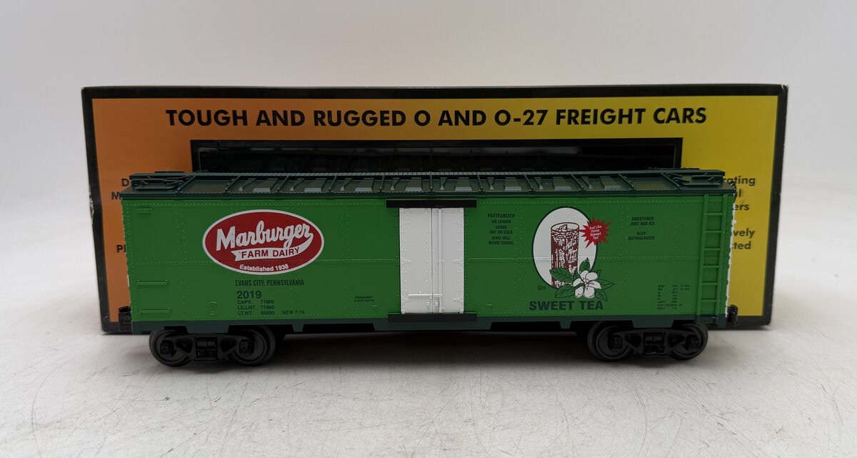 MTH 30-78213 O Marburger Dairy Modern Reefer Car #2019 LN/Box