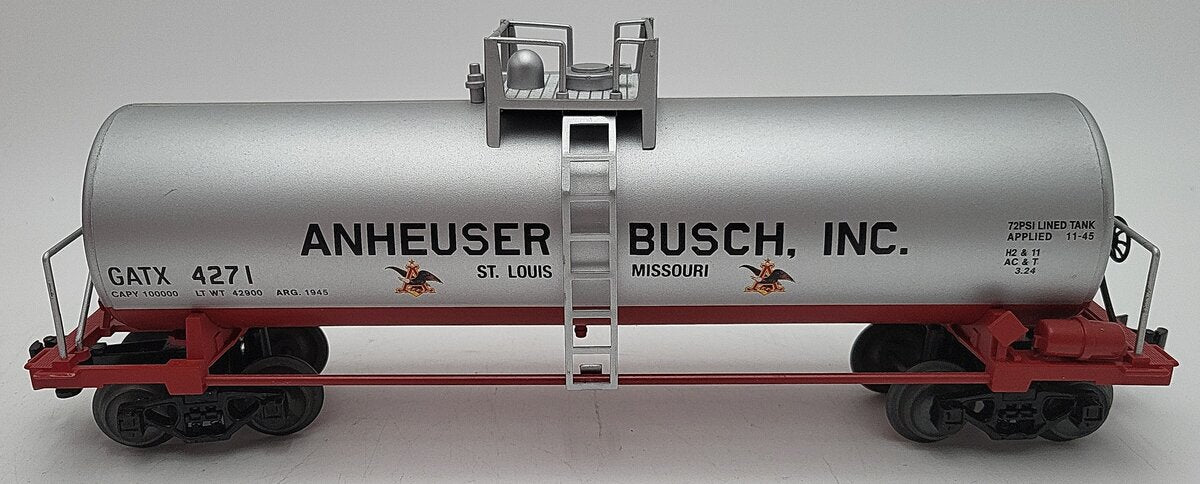 Lionel 1928240 O Gauge Anheuser Busch Uni-body Tank Car EX/Box