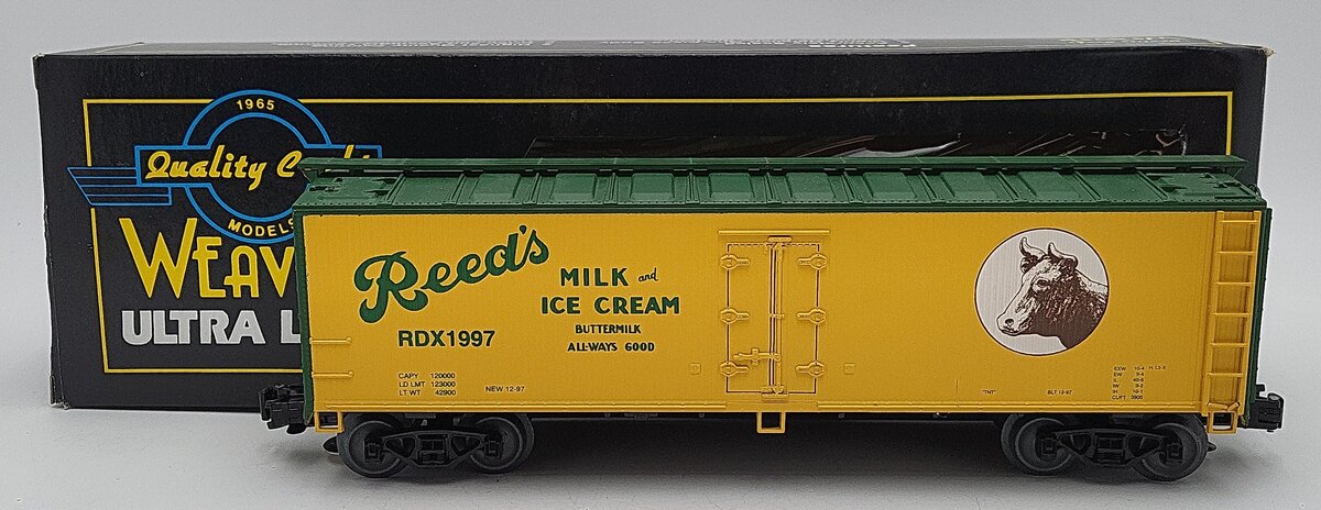 Weaver RDX1997 O Gauge Reeds Refrigerator Car #RDX1997 VG/Box