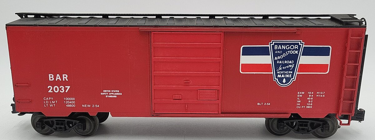 Weaver 2037 O Gauge Bangor & Aroostook Boxcar #2037 VG/Box