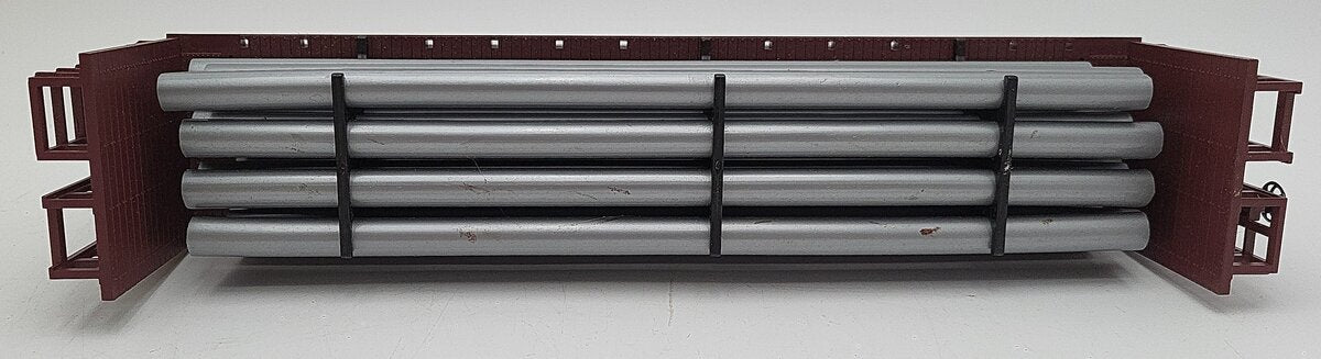 MTH 30-76500 O B&M Bulkhead Flat w/Pipe Load EX/Box