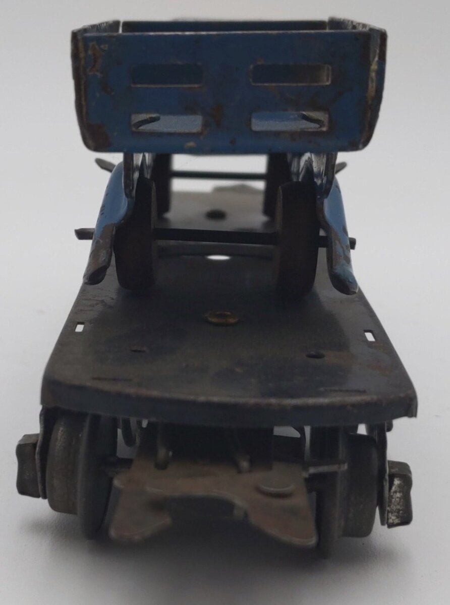 Marx 562 Vintage O Gauge Flatcar w/ Blue Dump Truck VG