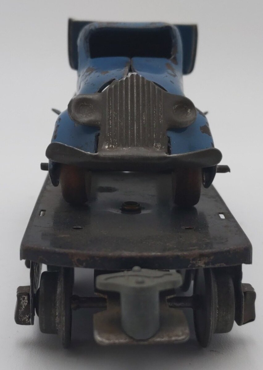Marx 562 Vintage O Gauge Flatcar w/ Blue Dump Truck VG