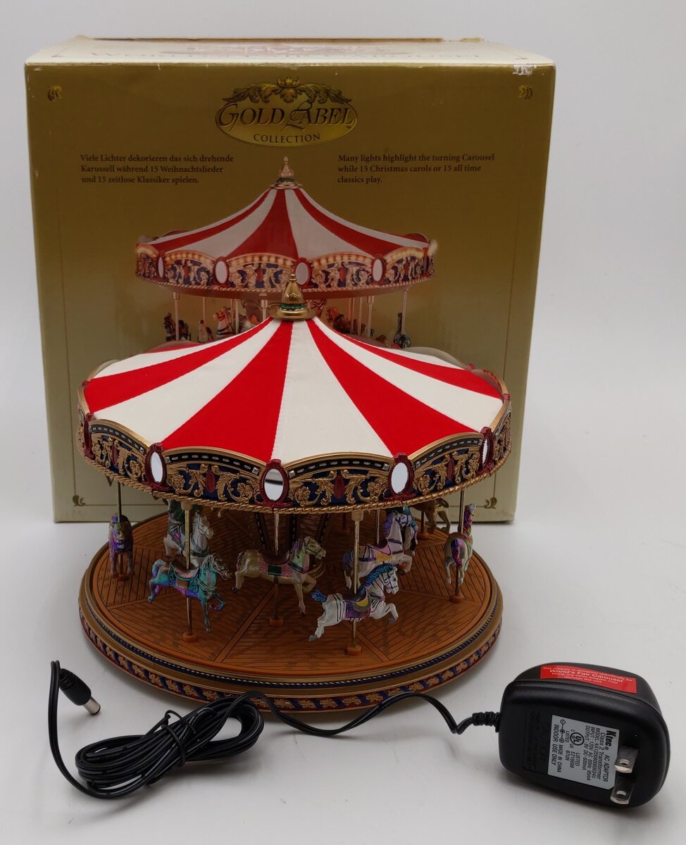 Gold Label World's Fair Carousel w/ Sound EX/Box