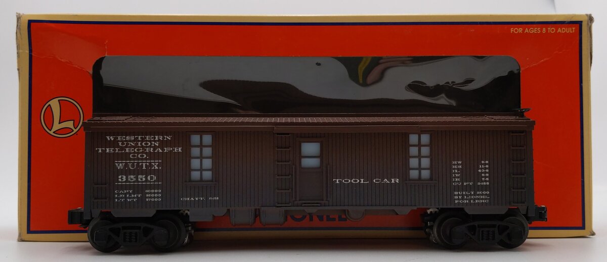 Lionel 6-19992 O Gauge Western Union LRRC Telegraph Tool Car #3550 LN/Box