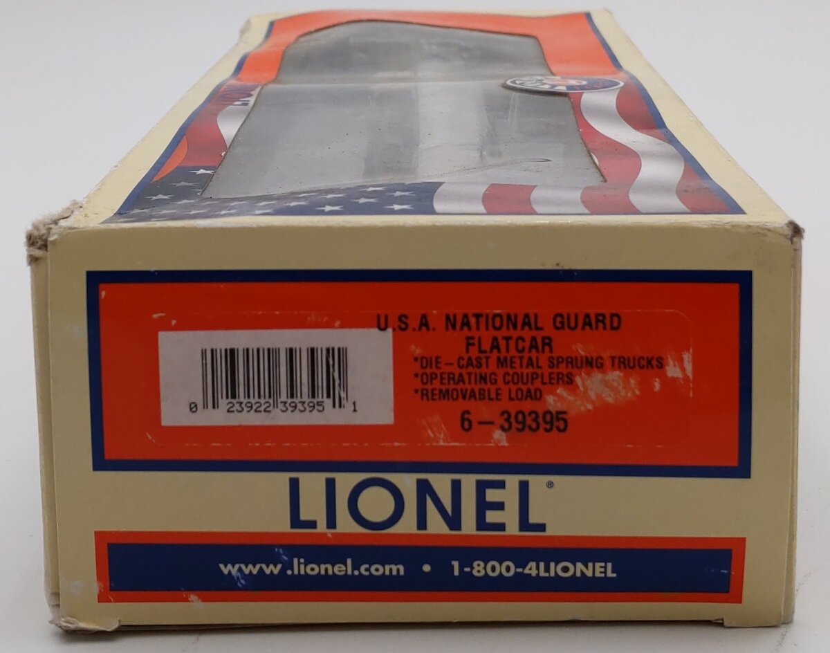 Lionel 6-39395 O USA National Guard Flatcar w/ Tarped Load EX/Box
