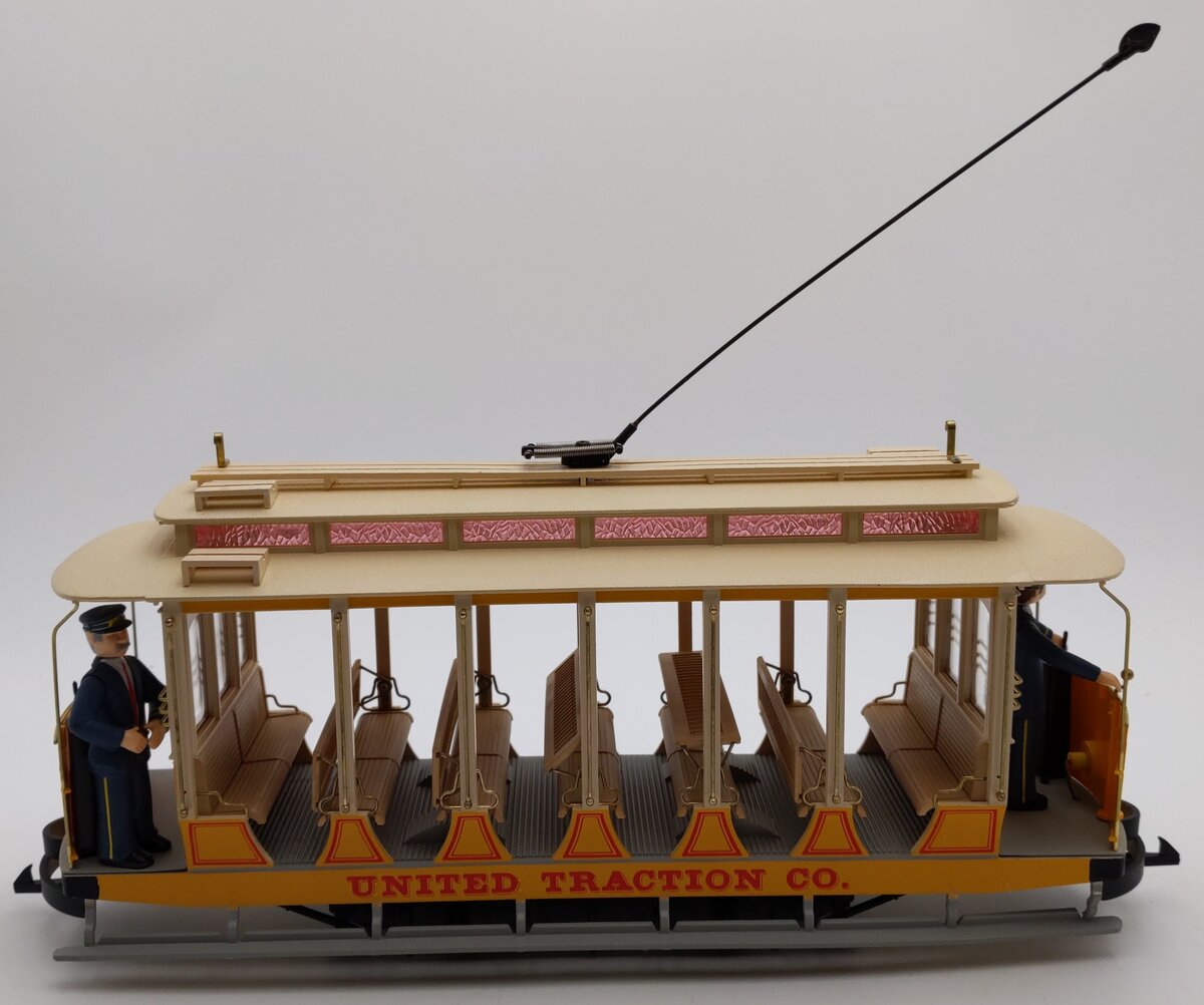 Bachmann 93938 G Scale United Traction Co Motorized Open Street Car VG/Box