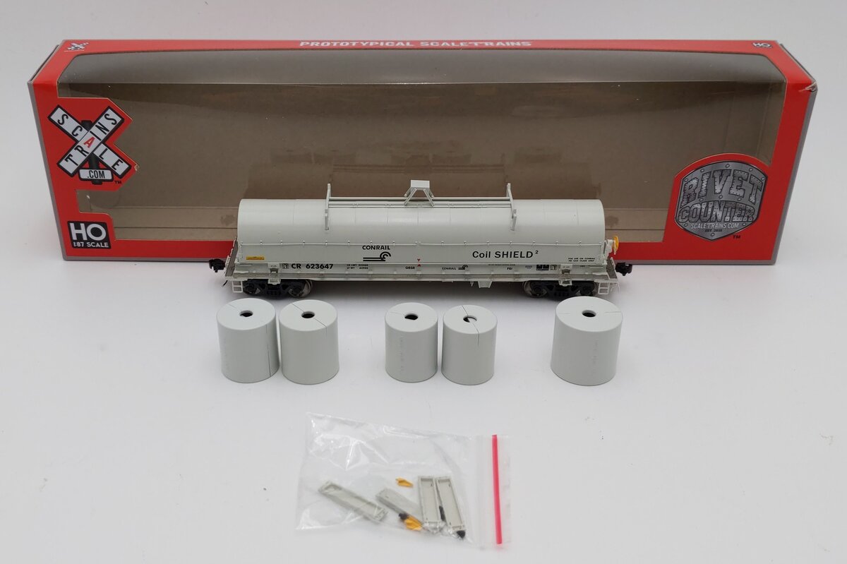 Scale Trains SXT3172 HO Scale Conrail 42' Coil Steel Car #623647 EX/Box