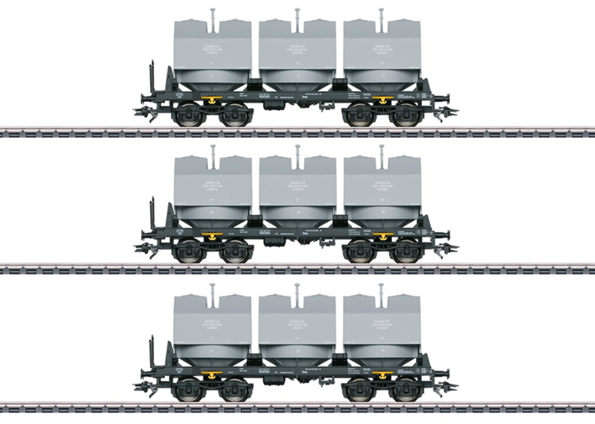 Marklin 48263 HO Scale Limestone Container Flatcar Set (Set Of 3) LN/Box