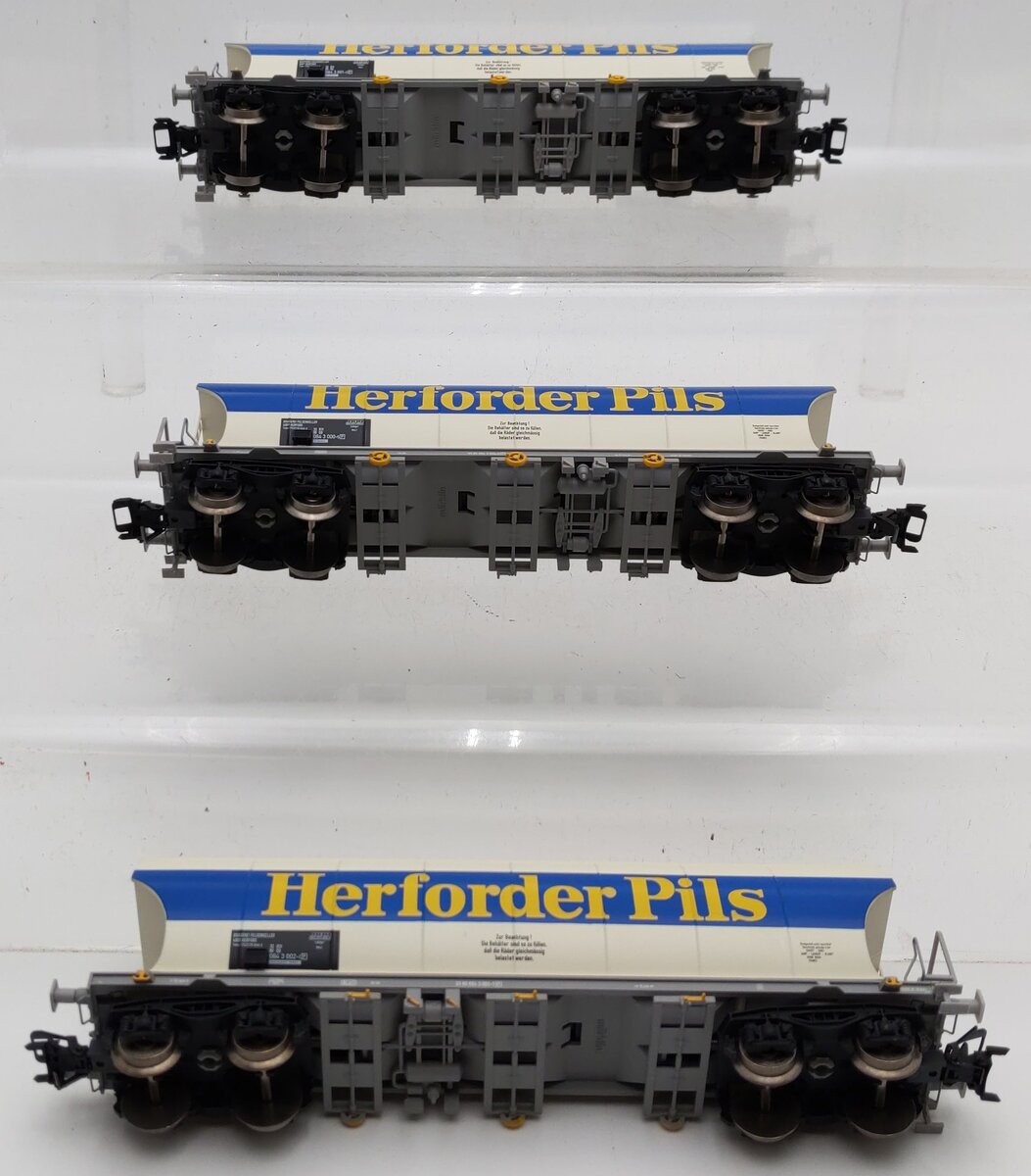 Marklin 46328 HO Scale Herforder Brewery High Capacity Covered Hopper 3-Car Set LN/Box