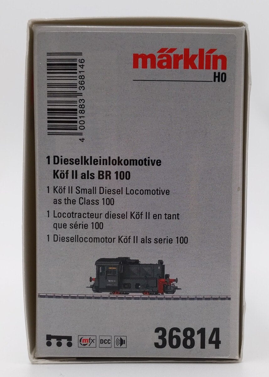 Marklin 36814 HO German State Railroad Köf II Class 100 Diesel Locomotive EX/Box